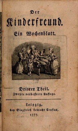 Der Kinderfreund : ein Wochenblatt. 3, 3. 1777