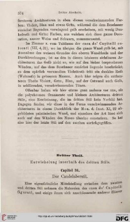 Dritter Theil. Entwicklung innerhalb des dritten Stils