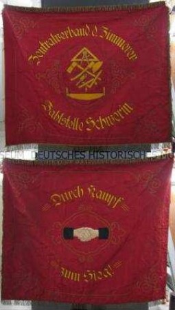 Fahne des Zentralverbandes der Zimmerer - Zahlstelle Schwerin