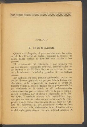 Epílogo - El fin de la aventura
