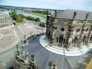 Dresden: Stadtansicht vom Hausmannsturm
