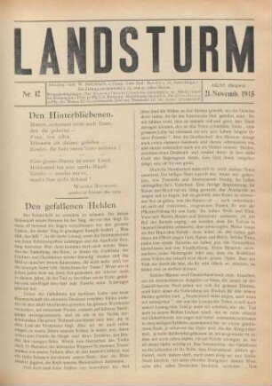 Nr. 12, 21. November 1915