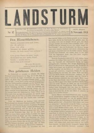 Nr. 12, 21. November 1915
