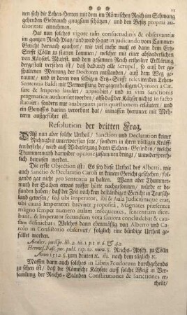 Resolution der dritten Frag.