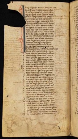 Federzeichnung: Kadmos tötet den Drachen bei Theben