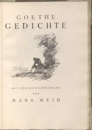 Sinnender Mann auf einem Erdhügel