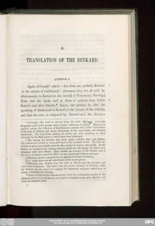 A Translation Of The Dinkard.