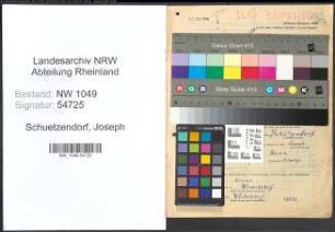 Entnazifizierung Joseph Schuetzendorf , geb. 15.04.1885 (Stadtassistent)