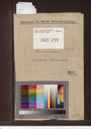 Kommissionssitzungen des 77. Westfälischen Provinziallandtages