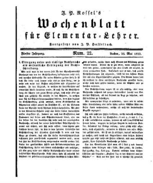 Eine ganz reine und richtige Aussprache als wesentliche Bedingung der Rechtschreibung