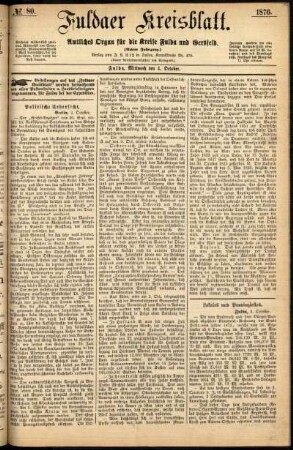 Ausgabe vom Mittwoch, den 04. Oktober 1876.