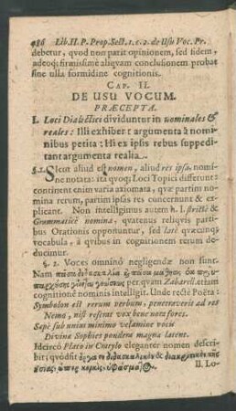 Cap. II. De Usu Vocum.