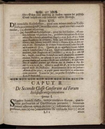 Caput II. De secunda classe causarum ad forum ecclesiasticum pertinentium.
