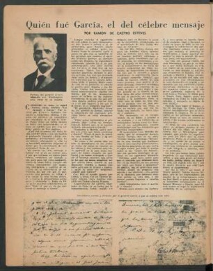 Quién fué García, el del célebre mensaje