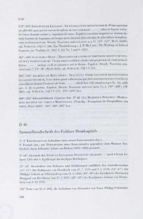 D 40. Sammelhandschrift des Fuldaer Domkapitels