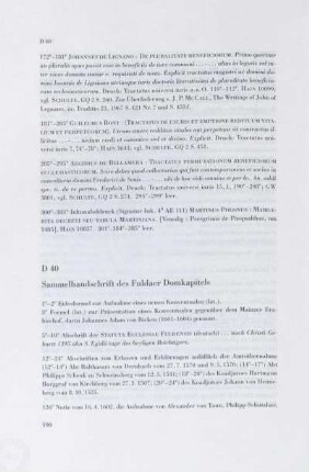 D 40. Sammelhandschrift des Fuldaer Domkapitels