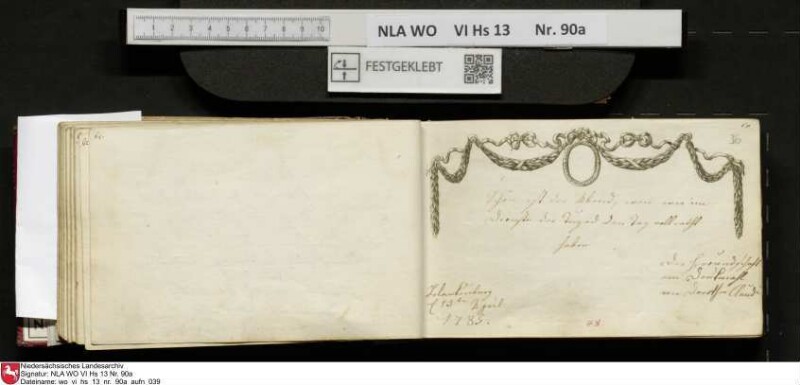 Stammbuch des Ernst Philipp Ludwig Zellmann (1763-1795) aus
                           Braunschweig