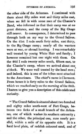 Account of the Grand Saline, on the Arkansas river