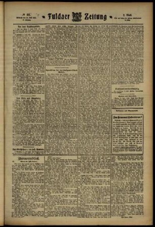 Zweite Ausgabe vom Mittwoch, den 10. Juli 1912.