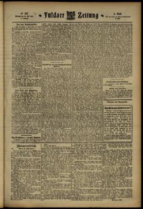 Zweite Ausgabe vom Mittwoch, den 10. Juli 1912.