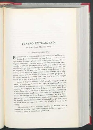 Teatro extranjero : La temporada italiana