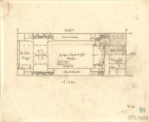 Fischer, Theodor; München; Theater-Projekt - Grundriss