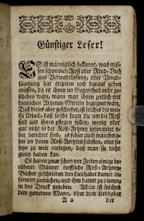 Günstiger Leser!