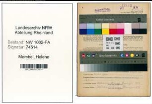 Entnazifizierung Helene Merchel, geb. 24.03.1918 (Verwalterin)