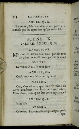 Scene IX. Valere, Angelique