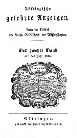 1835,2: Göttingische gelehrte Anzeigen