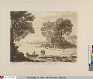 [Einschiffung von Carlo und Ubaldo zur Verfolgung des Rinaldo (nach Tasso).]