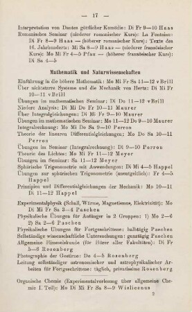 17-19, Mathematik und Naturwissenschaften