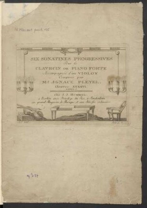 Libro I: Six Sonatines Progressives Pour le Clavecin ou Piano Forte Accompagnée d'u