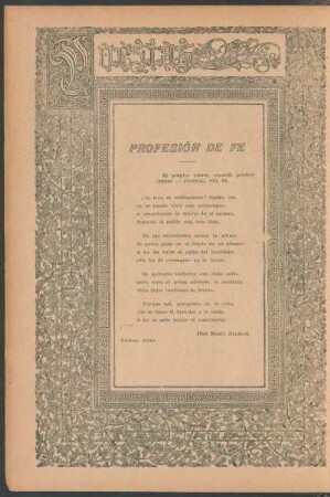 Poesías : Profesión de fe