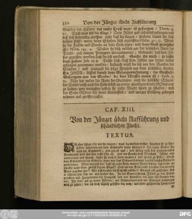 Cap. XIII. Von der Jünger übeln Aufführung und schändlichen Flucht.