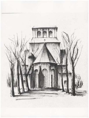 Johannesstift Berlin-Spandau Umbau Stiftskirche: Perspektivische Ansicht Apsis Entwurf