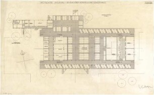 Gsaenger, Gustav; Augsburg (Bayern); Kongress- und Konzerthalle, Neubau - Grundriss UG