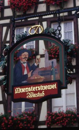 Strasburg - Wirtshausschild : Wirtshausschild in Strasburg, aufgenommen ca. 2001