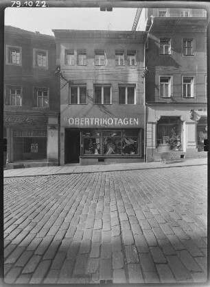 Meißen-Altstadt, Fleischergasse 15. Wohnhaus mit Laden (2. H. 19. Jh.). Straßenfront
