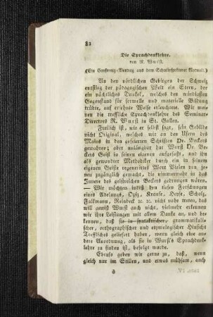 ¬Die¬ Sprachdenklehre : (ein Conferenz-Vortrag aus dem Schulinspektorat Rotweil)