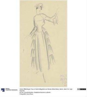 Frau in Nachmittagkleid von Moden Alfred-Marie, Berlin