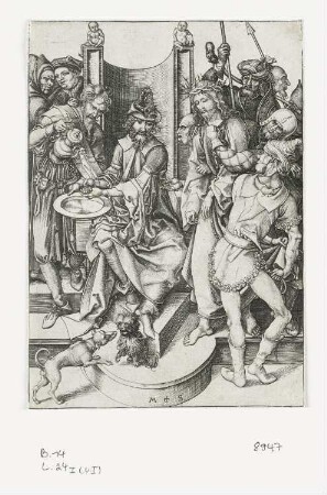 Christus vor Pilatus, Blatt 6 der Folge "Passion Christi"