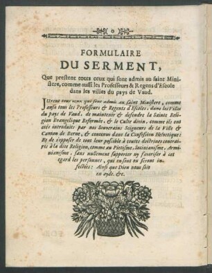 Formulaire Du Serment, ...