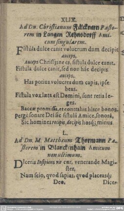 L. Ad Dn. M. Matthaeum Thormann