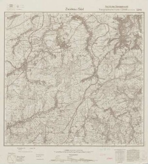 5340 Zwickau-Süd, Topographische Karte 1:25000 (4cm - Karte)