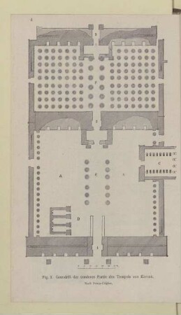 Fig. 3. Grundriß der vorderen Partie des Tempels von Karnak
