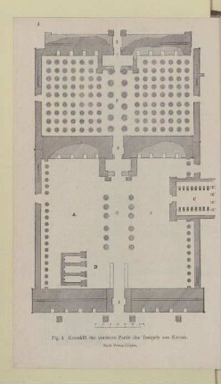 Fig. 3. Grundriß der vorderen Partie des Tempels von Karnak