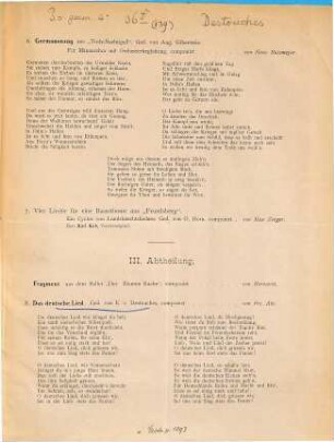 Gesangs-Vortrag : in Kils Colosseum am Samstag, den 11. Mai 1889