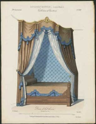 "Décor de Lit de coin (Baldaquin bois doré)", aus: Le Garde-meuble