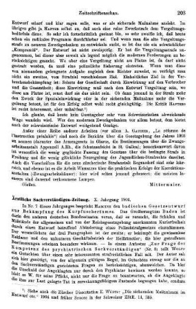 203-204, Ärztliche Sachverständigen-Zeitung, X. Jahrgang 1904